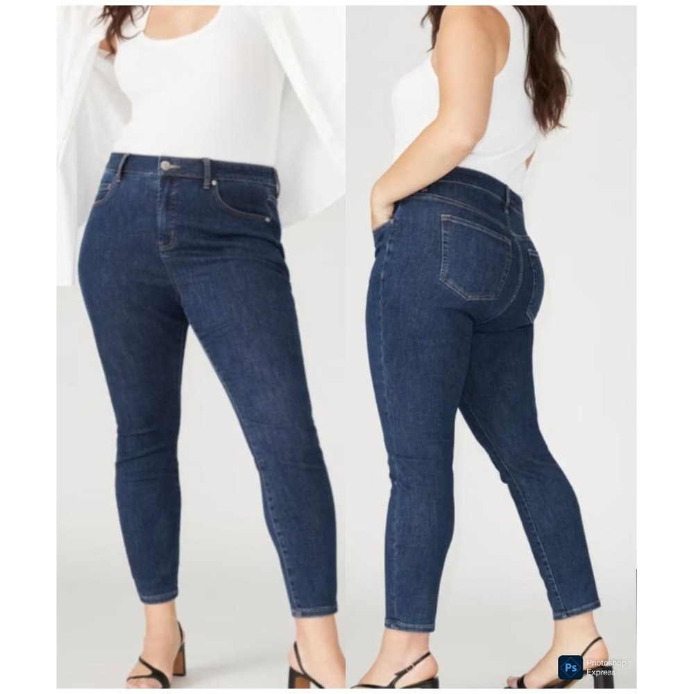 Eloquii The Morgan Skinny Jeans  High Rise Denim Plus Size 28(53-55)NWT